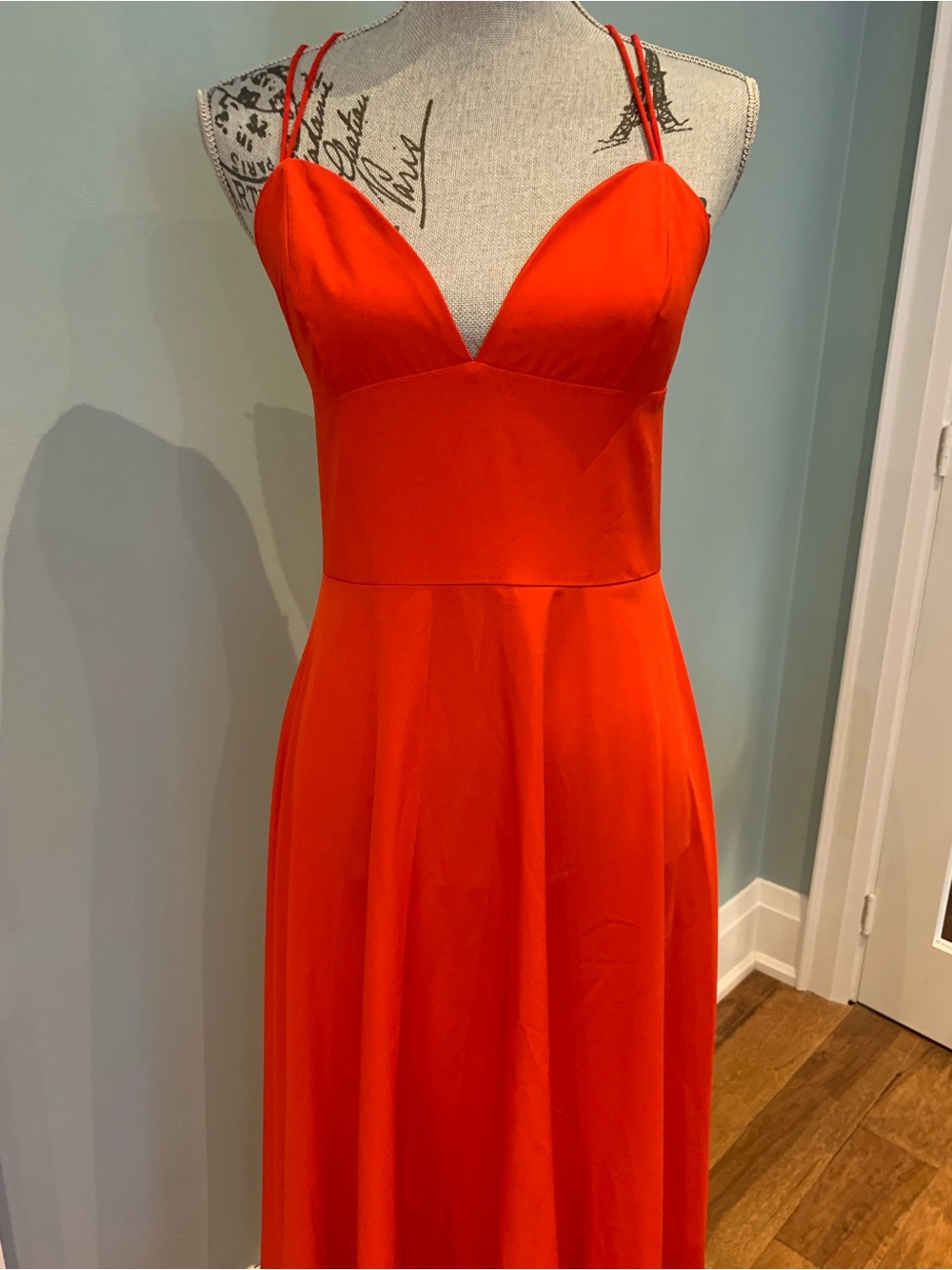 Strapless Red Maxi Dress with Sweetheart Neckline